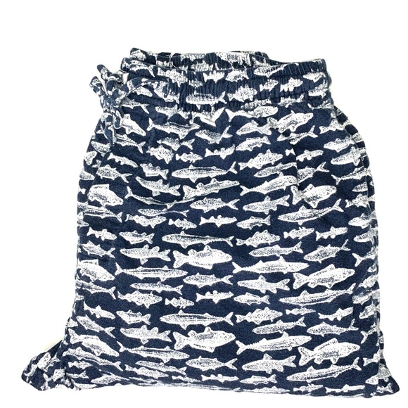 Nautica Navy Blue Fish Print Pajama Pant - Picture 1 of 2
